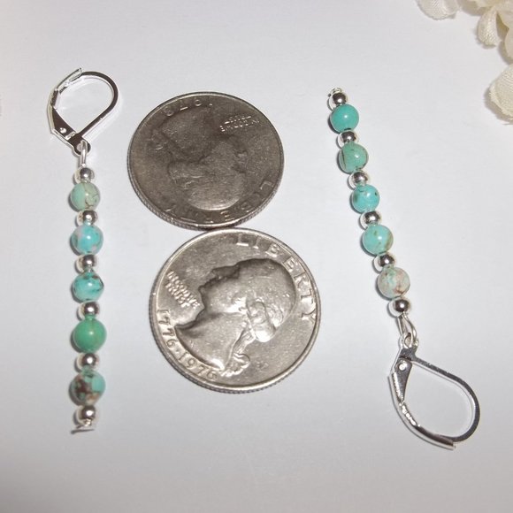 Earring, Blue and Green Turquoise Earring, Earring, Earring Earring Set NWT A202 - Picture 3 of 8
